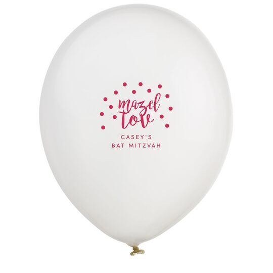 Confetti Mazel Tov Latex Balloons